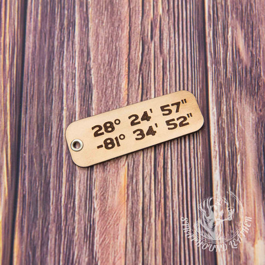 Coordinates Key Chain