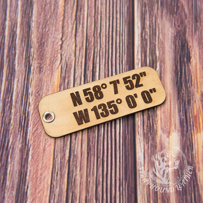 Coordinates Key Chain