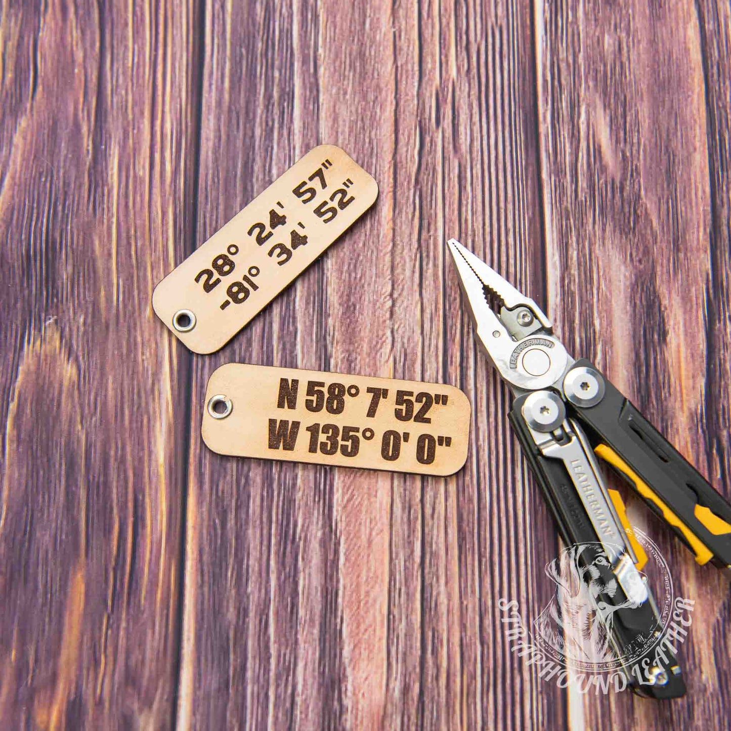 Coordinates Key Chain