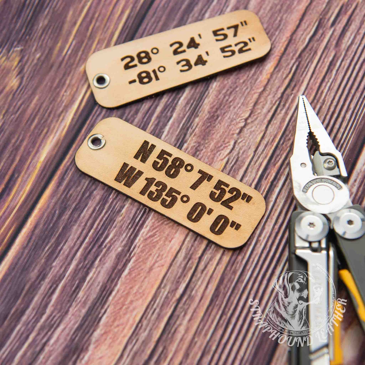Coordinates Key Chain