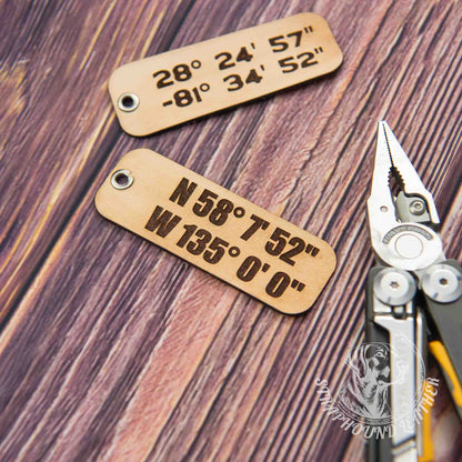 Coordinates Key Chain