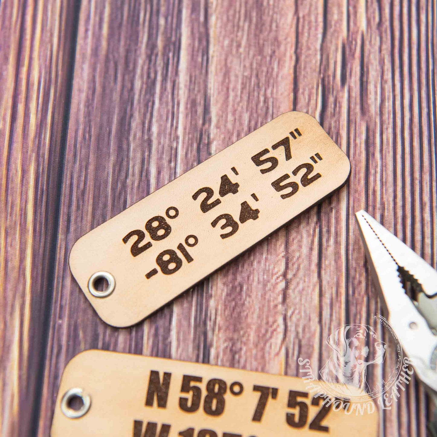 Coordinates Key Chain